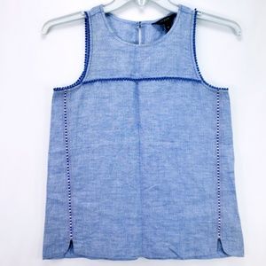 J.Crew Top Sleeveles Linen